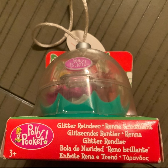 Other - RARE 2002 Polly Pocket Ornament Glitter Reindeer Ltd Edition New In Pkg Sealed